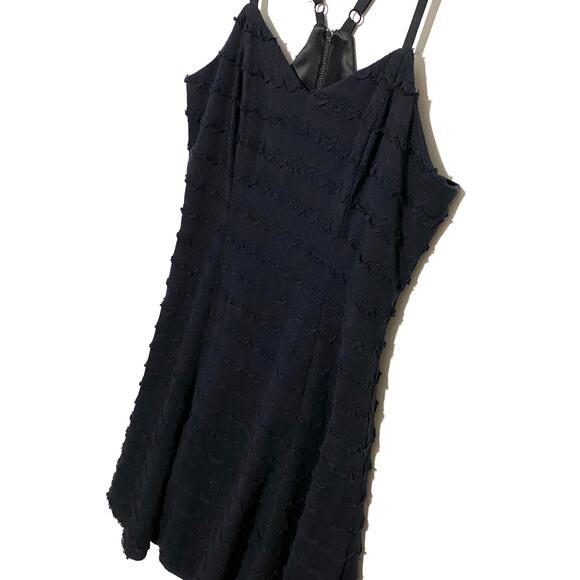 Jay Godfrey Little Black Mini Dress Womens 0 Strappy Exposed Zip Back Halter - Picture 2 of 9